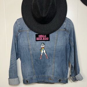 Wonder Woman KUT Denim Button-Up Denim Jacket